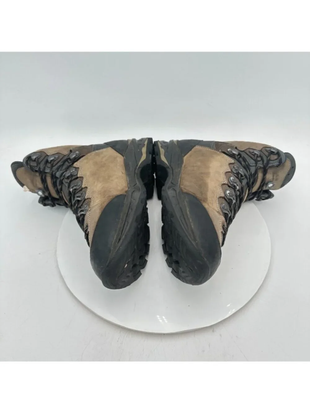 Lowa Caminos GTX Men Size 9.5 Brown Black Leather Vibram Sole Hiking Shoes